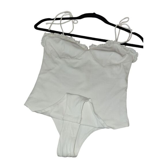 Revolve Super Down Penelope Bodysuit White One Piece XS - Picture 5 of 12
